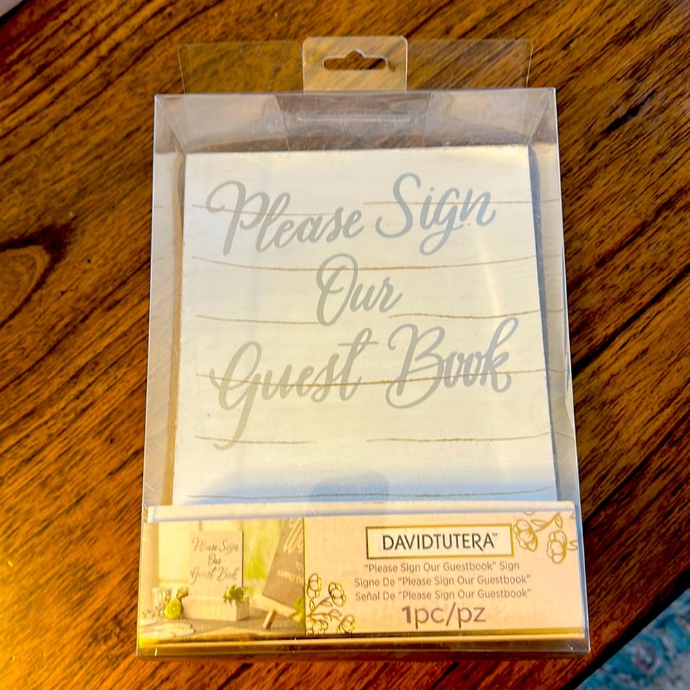 Guest book sign